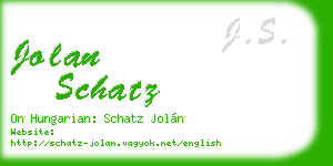 jolan schatz business card